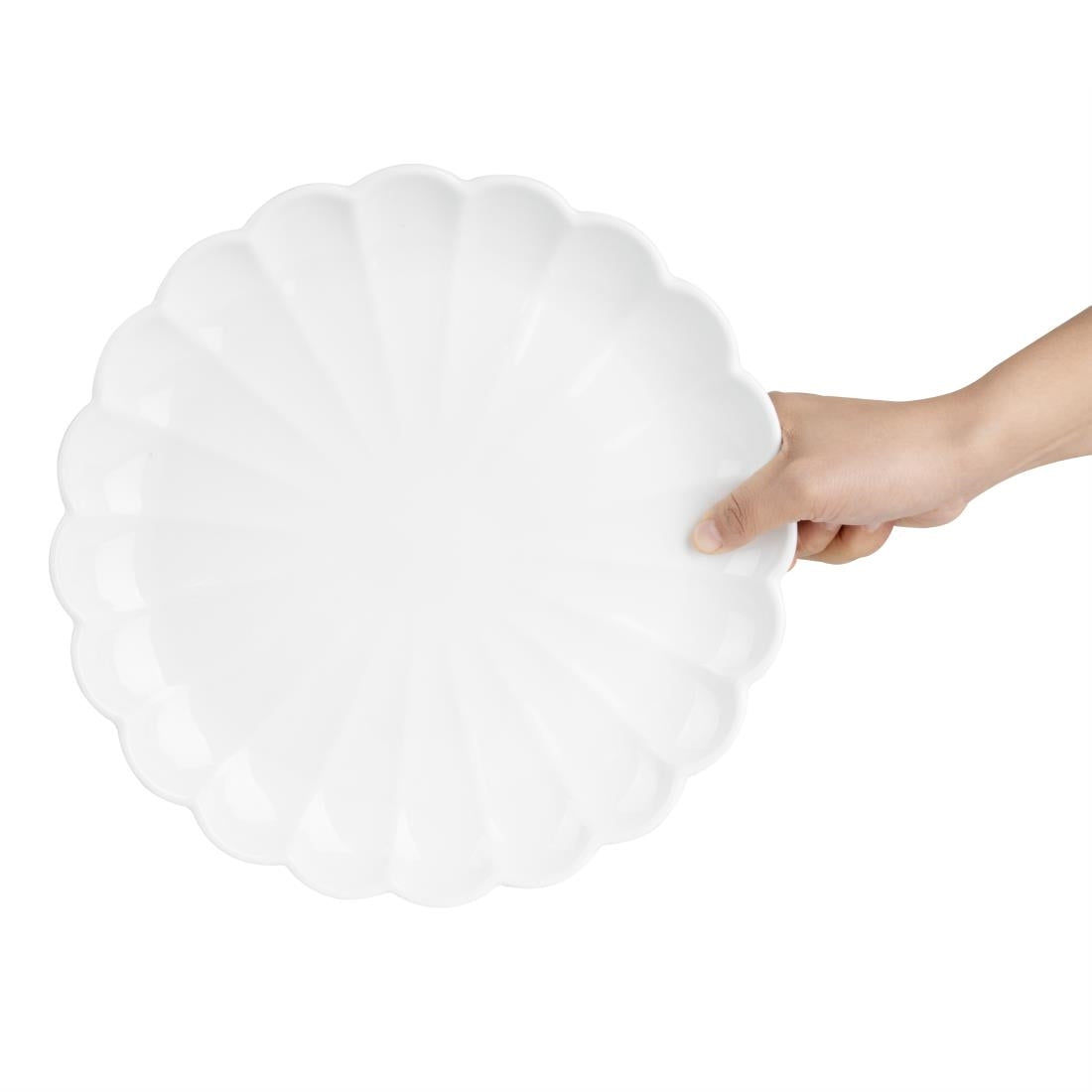 JB395 Olympia Bloom Geschulpte Borden Wit 276mm (4 stuks)