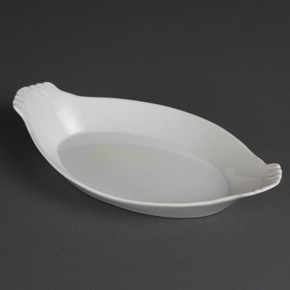 W423 Olympia Whiteware ovale gratineerschalen 32x17,7cm (6 stuks)
