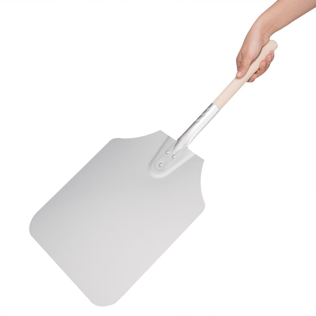 GE208 Vogue houten handvat aluminium pizza schep 31x36cm