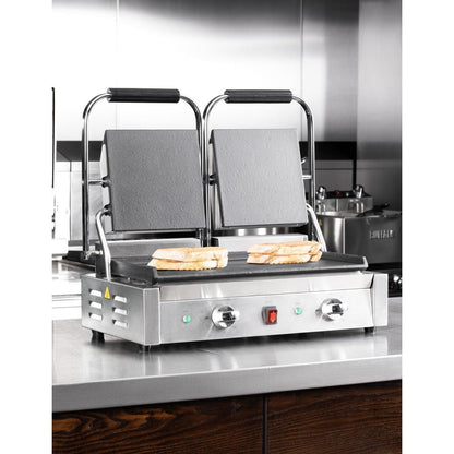 CU605 Buffalo Bistro Dubbele Contactgrill Glad/Glad