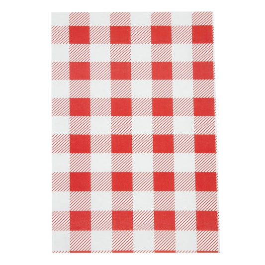 CL658 Rood Gingham vetvrij papier 19x31cm (200 stuks)