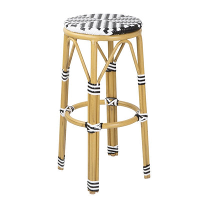 HZ144 Bolero Parijse Stijl PE Rieten Barkrukken Zwart (2 stuks)