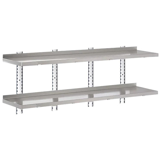 HZ763 Gastro-M complete wandrek 2 niveaus 180x40cm - volledige montageset (excl. schroeven)