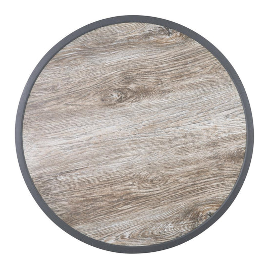 DL486 Bolero Rond Tafelblad Van Glasvezel Met Houteffect 580 Mm
