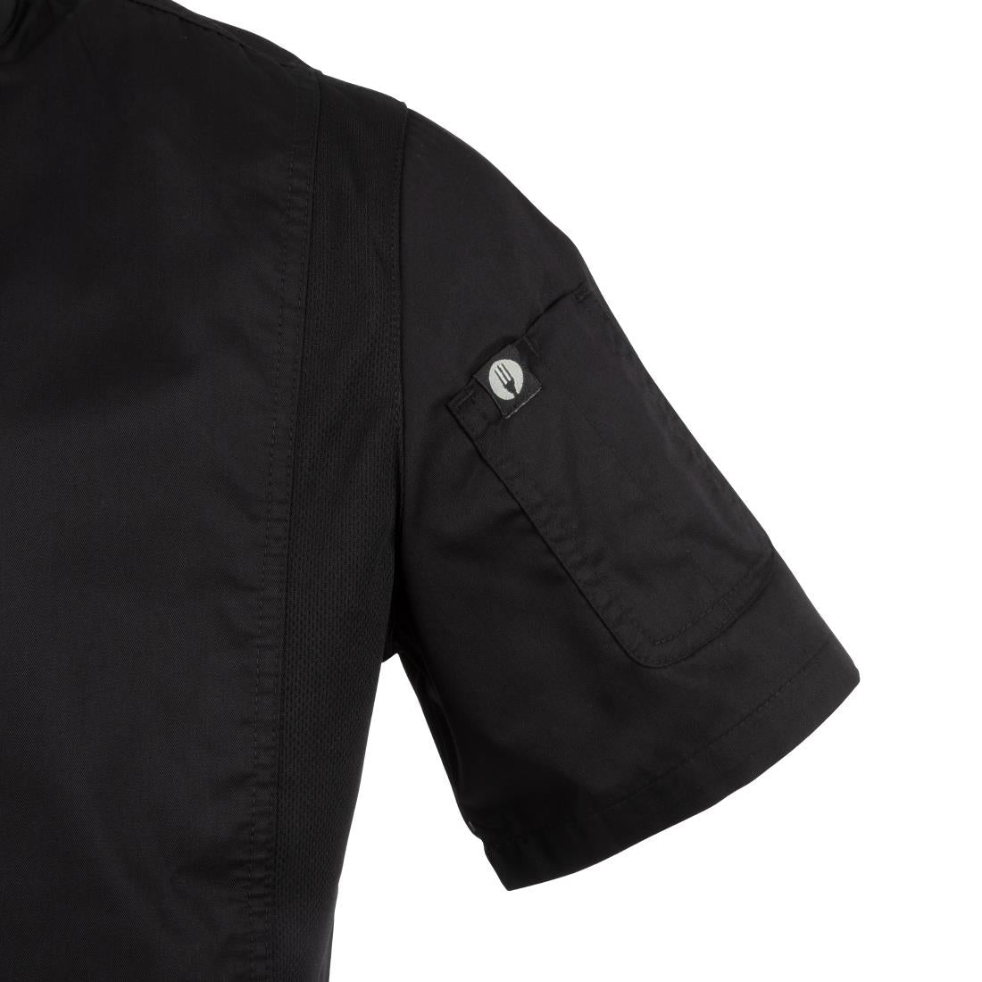 B472-XL Chef Works Springfield unisex koksbuis met rits zwart XL