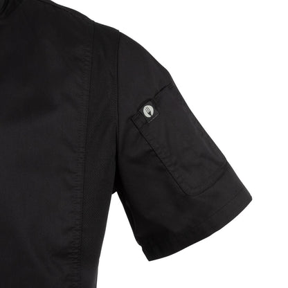 B472-XL Chef Works Springfield unisex koksbuis met rits zwart XL
