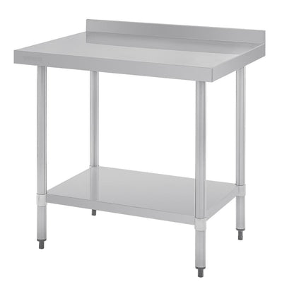 GJ506 Vogue RVS werktafel met achteropstand 90x90x70cm