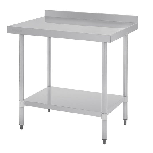 GJ506 Vogue RVS werktafel met achteropstand 90x90x70cm