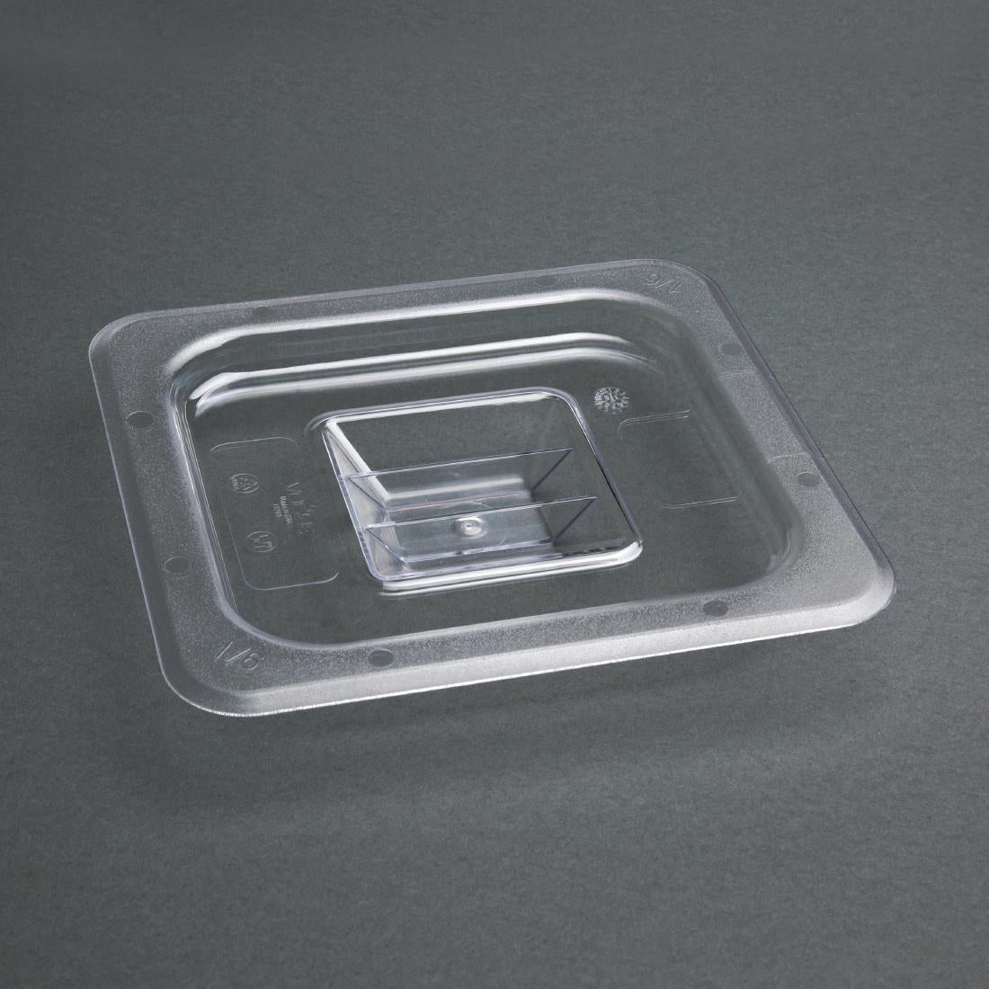 U248 Vogue polycarbonaat 1/6 gastronorm deksel helder