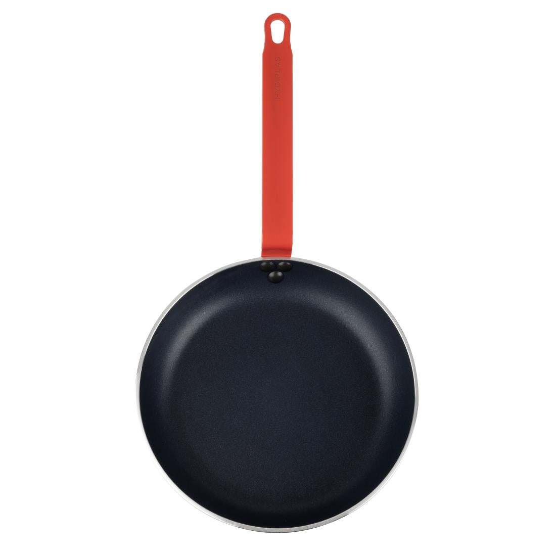 FB475 Hygiplas Teflon Platinum Plus anti-aanbak koekenpan 28cm rood handvat
