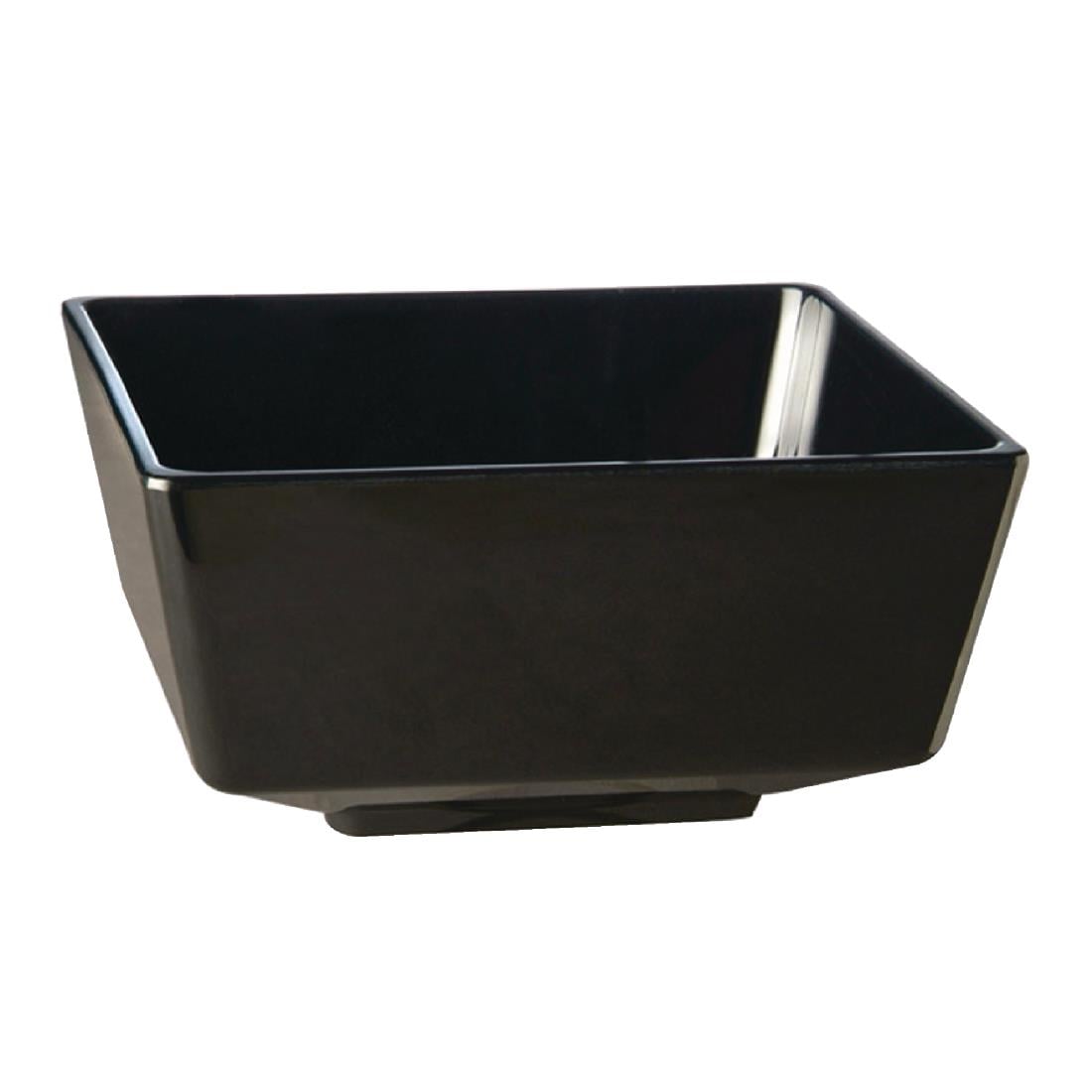 GF097 APS Float vierkante melamine kom zwart 19x19cm