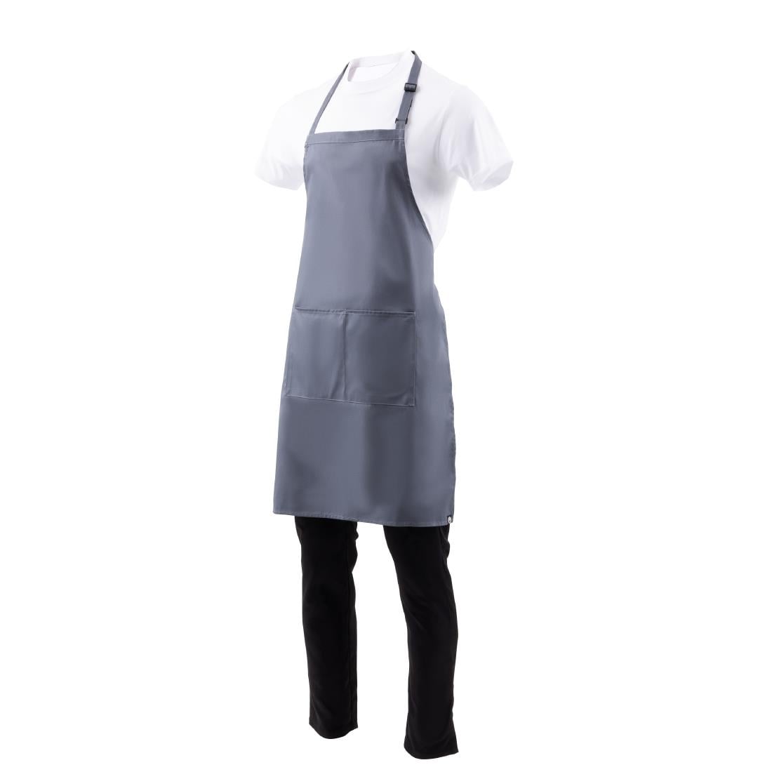B192 Chef Works halterschort grijs