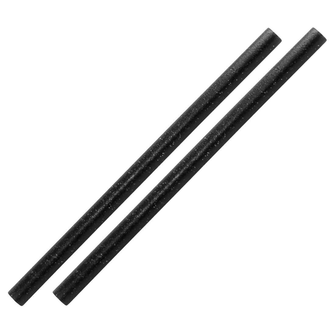 HU494 Sier Disposables Refork rechte rietje zwart ø 8 mm / 15cm (100 stuks)