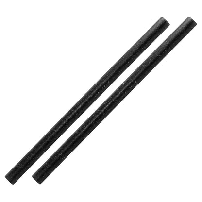 HU494 Sier Disposables Refork rechte rietje zwart ø 8 mm / 15cm (100 stuks)