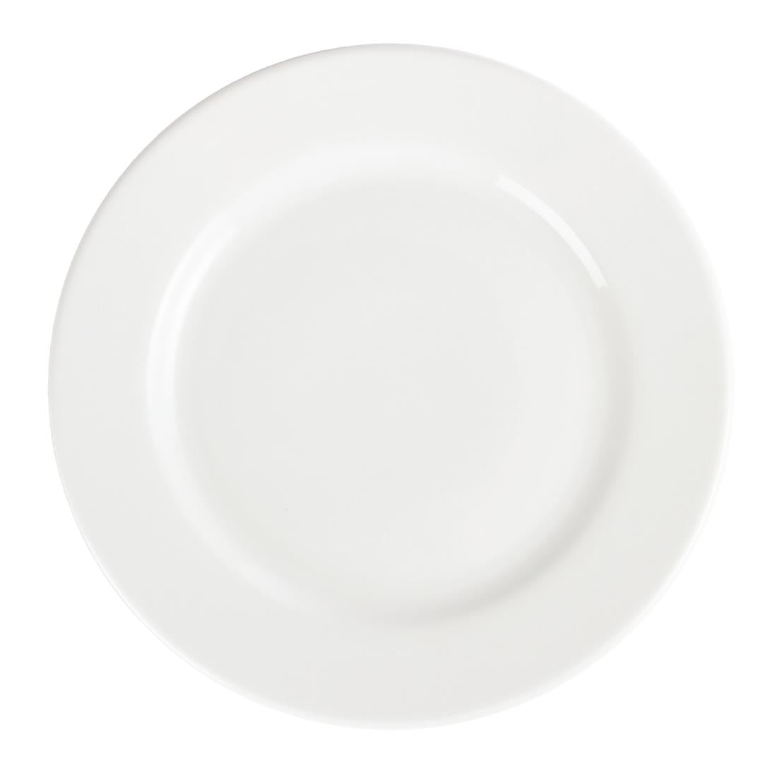 CB483 Olympia Whiteware Borden Met Brede Rand 31cm (6 Stuks)