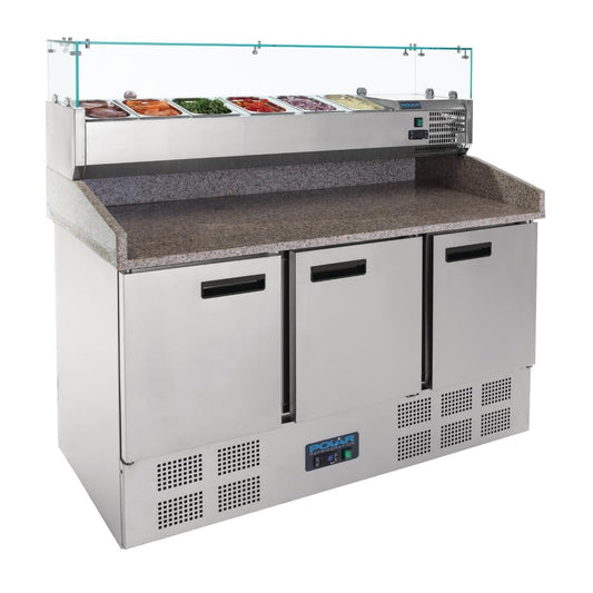CN267 Polar G-serie gekoelde pizza/sandwich prepareercounter 368L