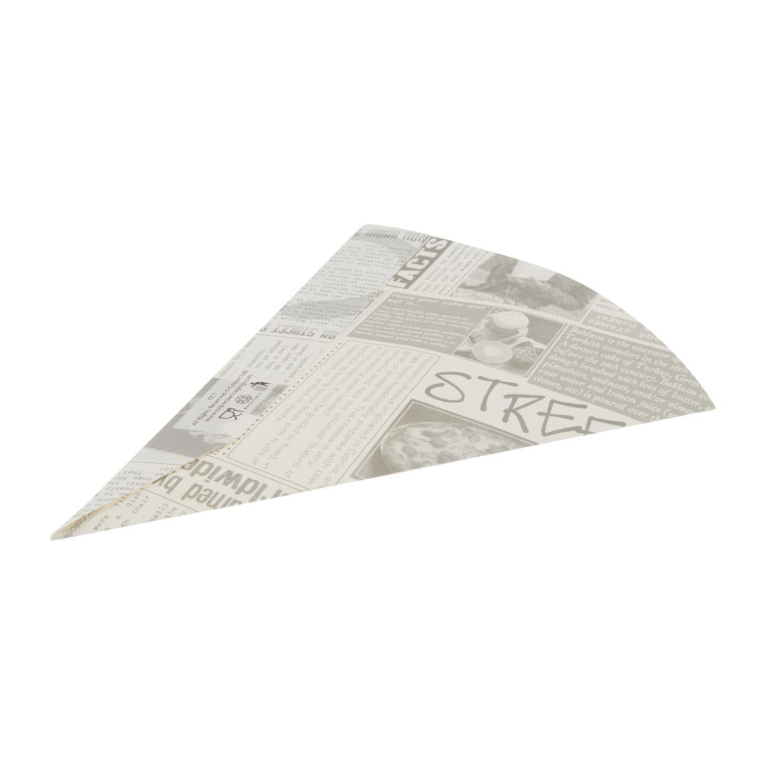 CE230 Colpac biologisch afbreekbare friteszakken met krantenprint (1000 stuks)