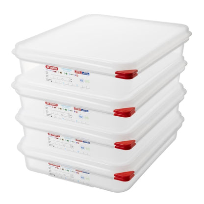 GL261 Araven GN 1/2 voedseldoos met deksel 4Ltr (4 stuks)