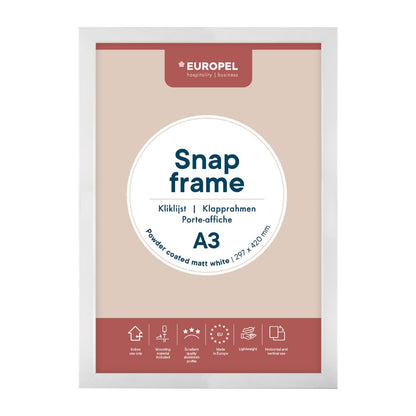 HU445 Europel Snap Frame A3 25mm Mat Wit