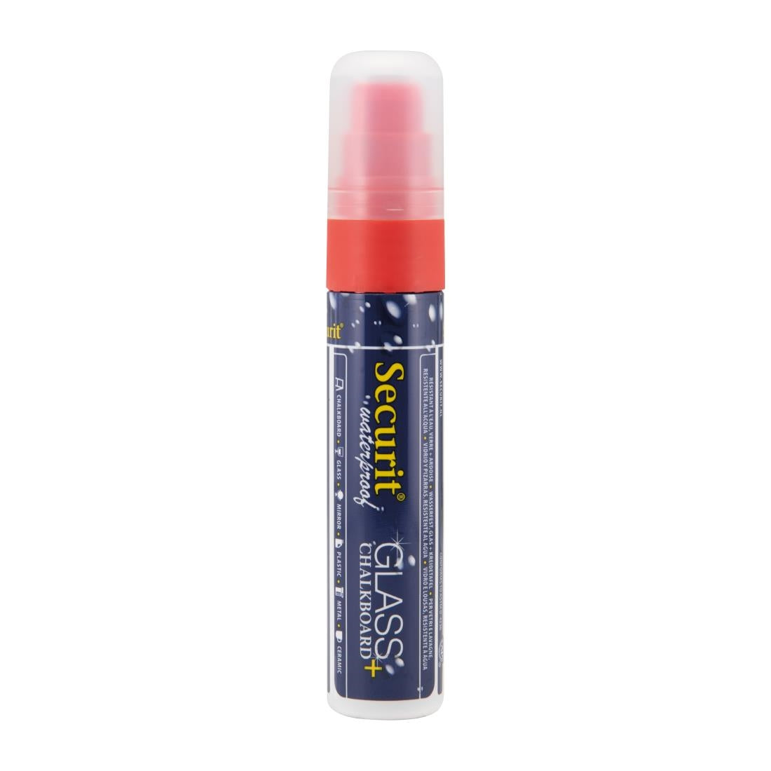 CU778 Securit Waterproof krijtstift (Glas + Krijtbord) in rood met 7-15mm penpunt
