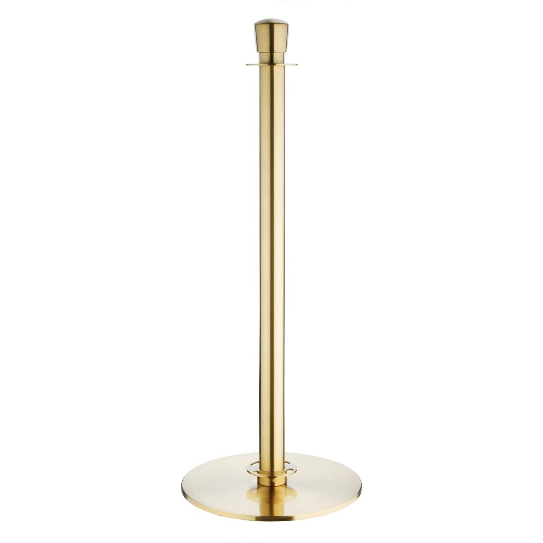 JA343 Bolero geborsteld messing staanders met platte voet en inschuifbare banner (2 stuks)