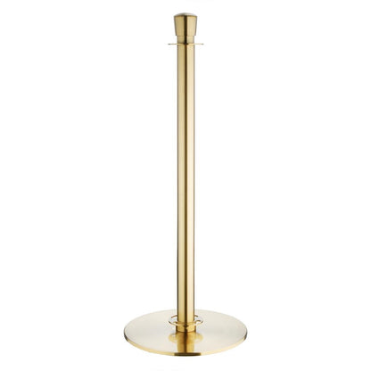 JA343 Bolero geborsteld messing staanders met platte voet en inschuifbare banner (2 stuks)