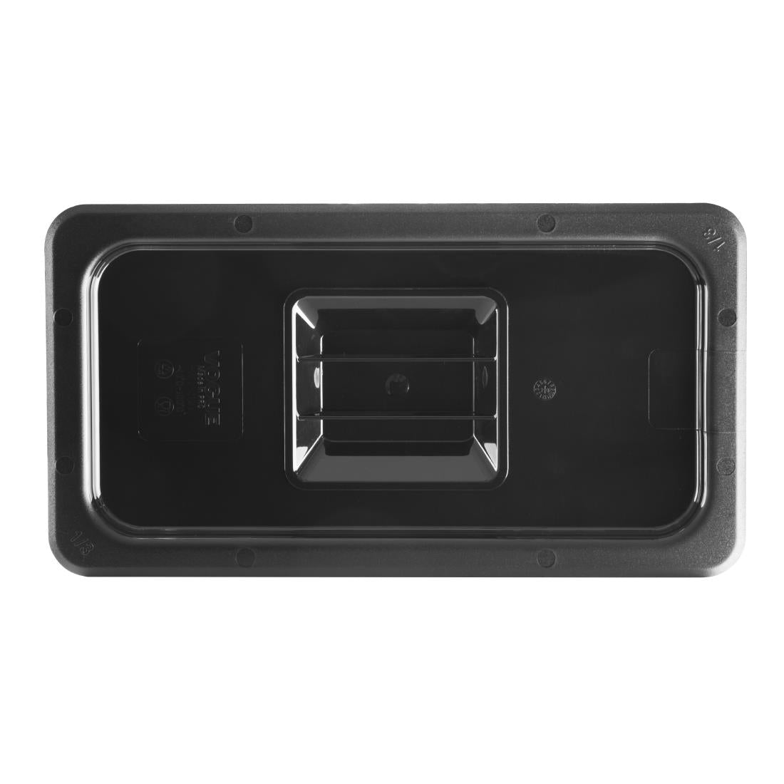 U476 Vogue polycarbonaat deksel zwart GN 1/3
