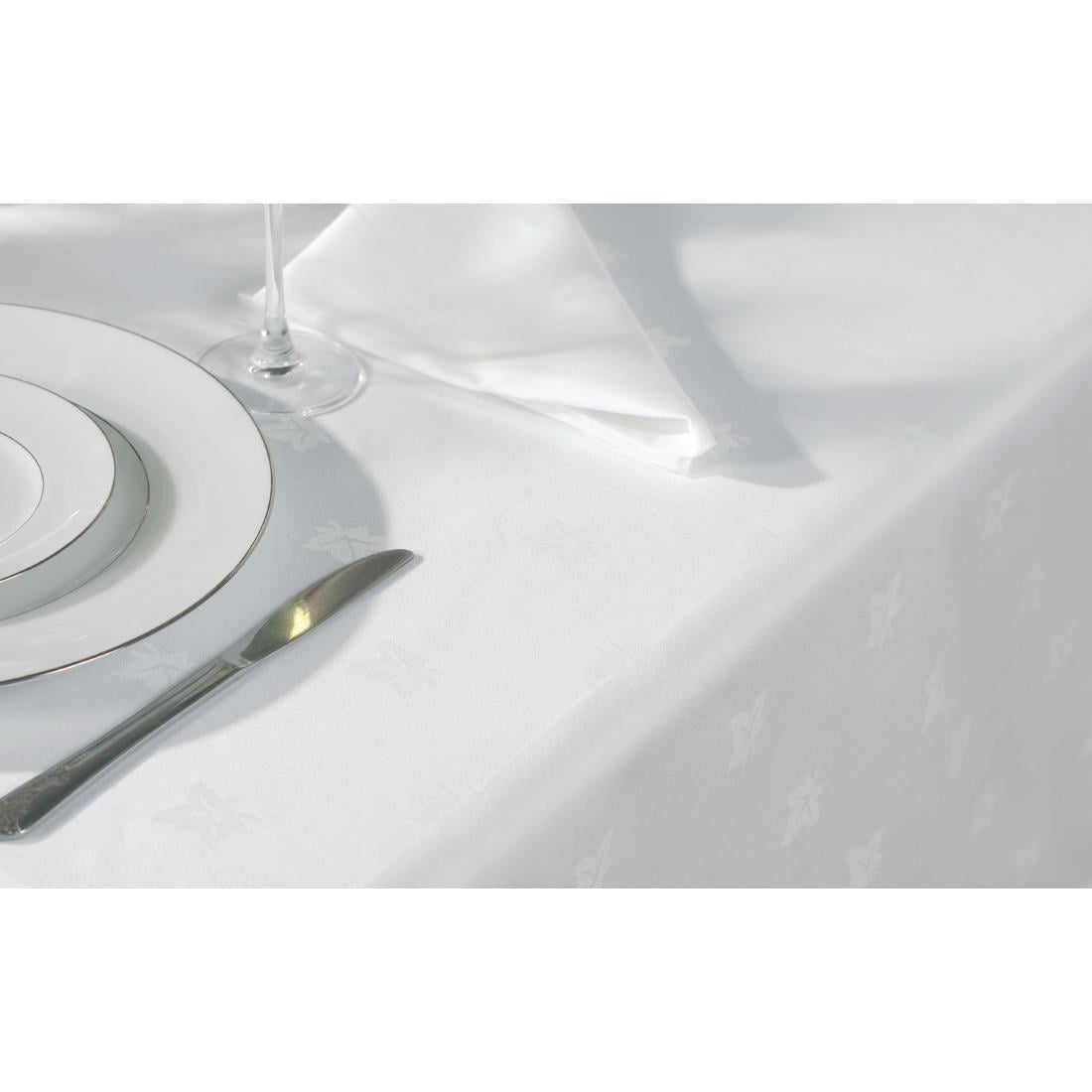 GW450 Mitre Luxury Luxor Tafelkleed Wit 178x365cm