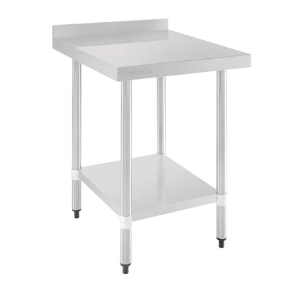 GJ505 Vogue RVS werktafel met achteropstand 90x60x70cm