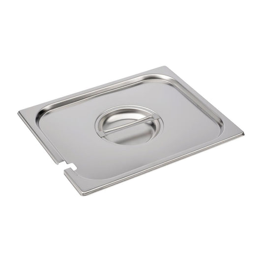 DR496 Gastro M RVS gastronorm deksel GN 1/2 met lepeluitsparing