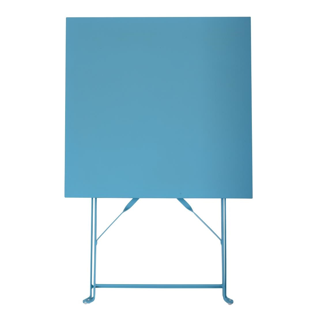 GK985 Bolero vierkante opklapbare stalen tafel turquoise 60cm