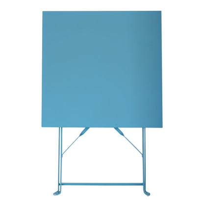 GK985 Bolero vierkante opklapbare stalen tafel turquoise 60cm