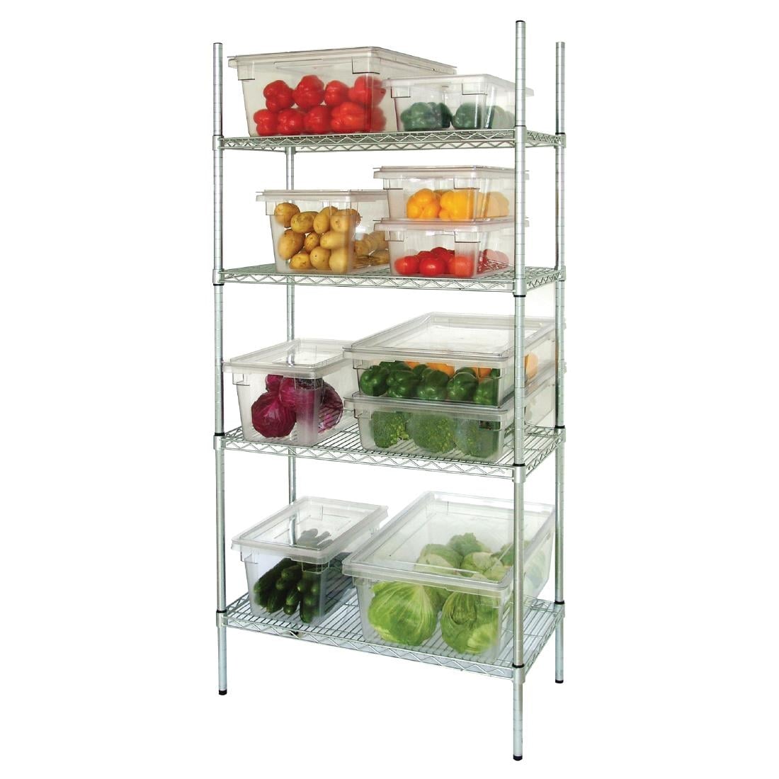 L927 Vogue voorrraadrek met 4 schappen 91,5x45,7cm