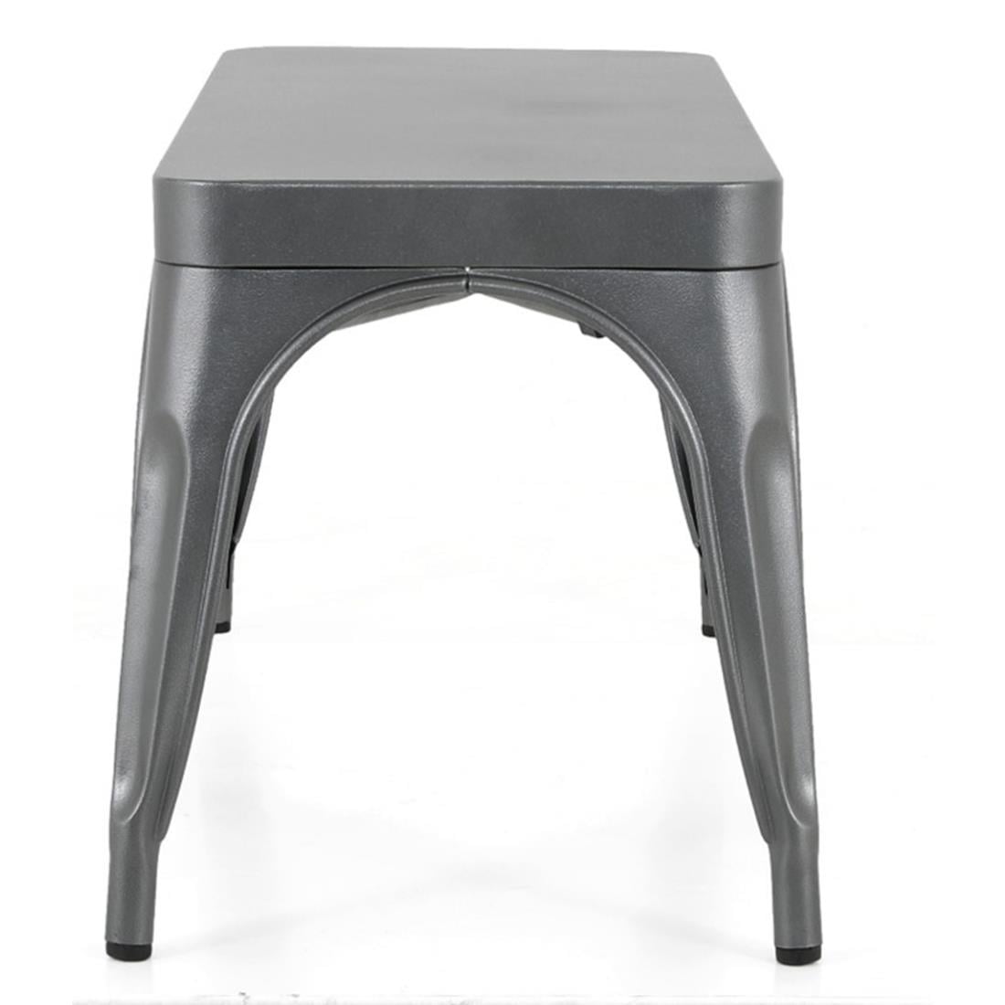 JA329 Bolero Bistro Metalen Bank Donkergrijs 1000mm (2 stuks)