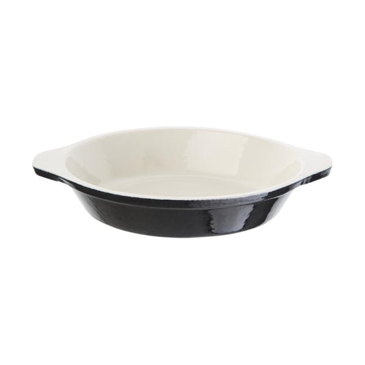U562 Vogue ronde gratineerschaal zwart 0,75Ltr