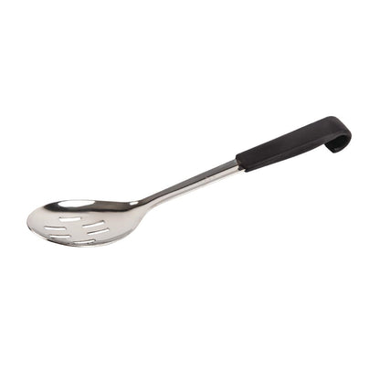 CS911 Vogue geperforeerde serveerlepel met zwarte handgreep 34cm