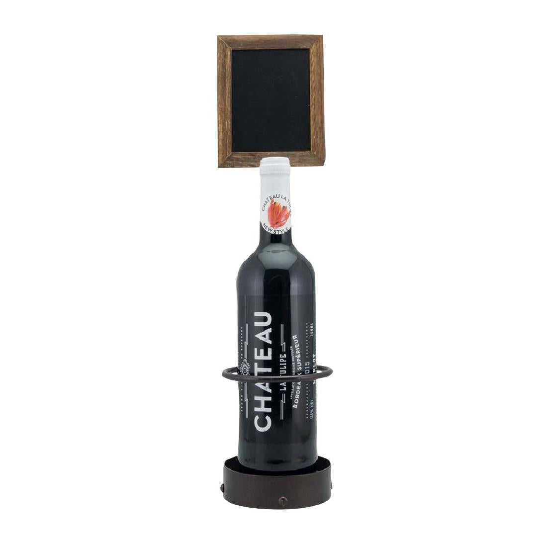 CU912 Securit Flessendisplay met krijtbordframes, biedt plaats aan één fles