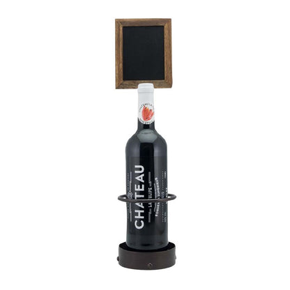 CU912 Securit Flessendisplay met krijtbordframes, biedt plaats aan één fles