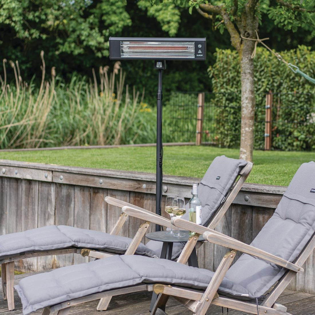 FN199 Eurom elektrische terrasverwarmer TH1800S met afstandsbediening