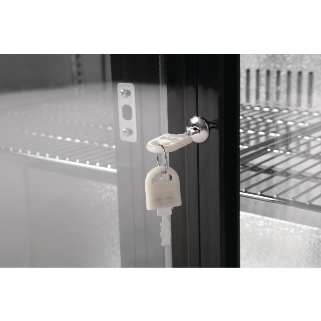 GL010 Polar G-serie 2-deurs barkoeling met schuifdeuren zwart 198L