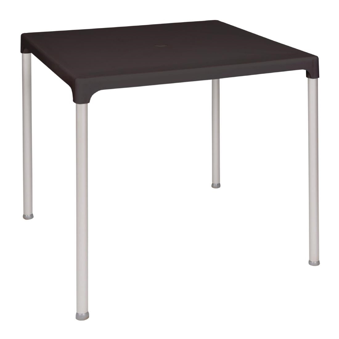 GJ970 Bolero vierkante horeca tafel met aluminium poten zwart 75cm