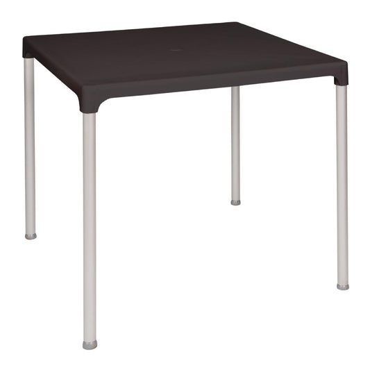 GJ970 Bolero vierkante horeca tafel met aluminium poten zwart 75cm