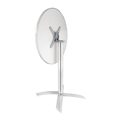 U423 Bolero alumiminium klaptafel met RVS blad 60(Ø)cm