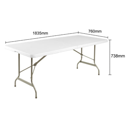 LL001 Bolero Rechthoekige middenvouwtafel 6ft wit