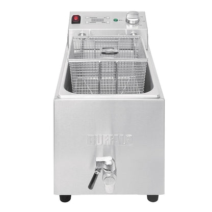 FC374 Buffalo enkelvoudige tank enkele mand 8ltr aanrecht friteuse met timer 2.9kw