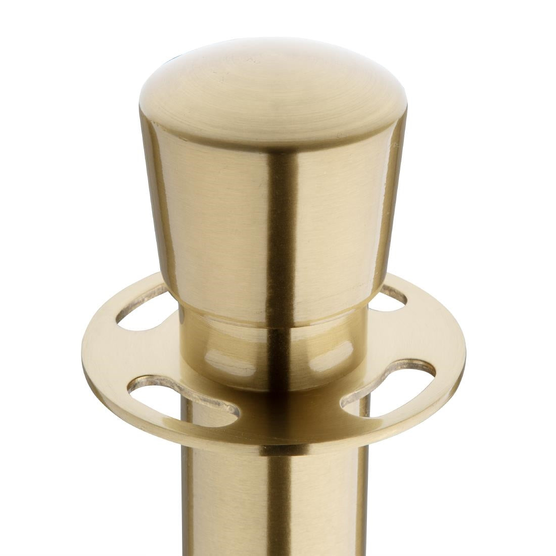 JA343 Bolero geborsteld messing staanders met platte voet en inschuifbare banner (2 stuks)