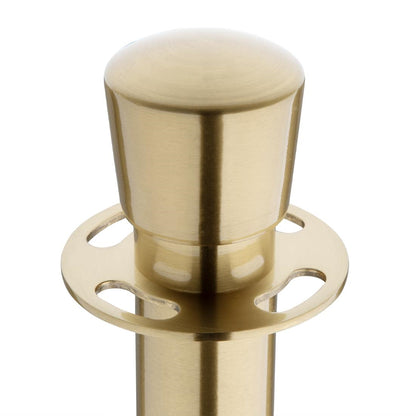 JA343 Bolero geborsteld messing staanders met platte voet en inschuifbare banner (2 stuks)