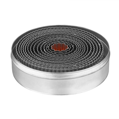 E019 Vogue uitsteekvormen set rond golvend (11 stuks)