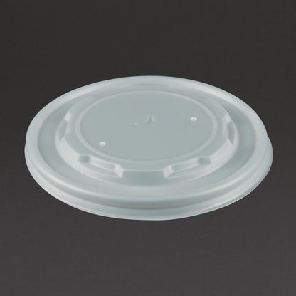 GF048 Vegware composteerbare platte deksels voor 34cl en 45,4cl bakjes (500 stuks)