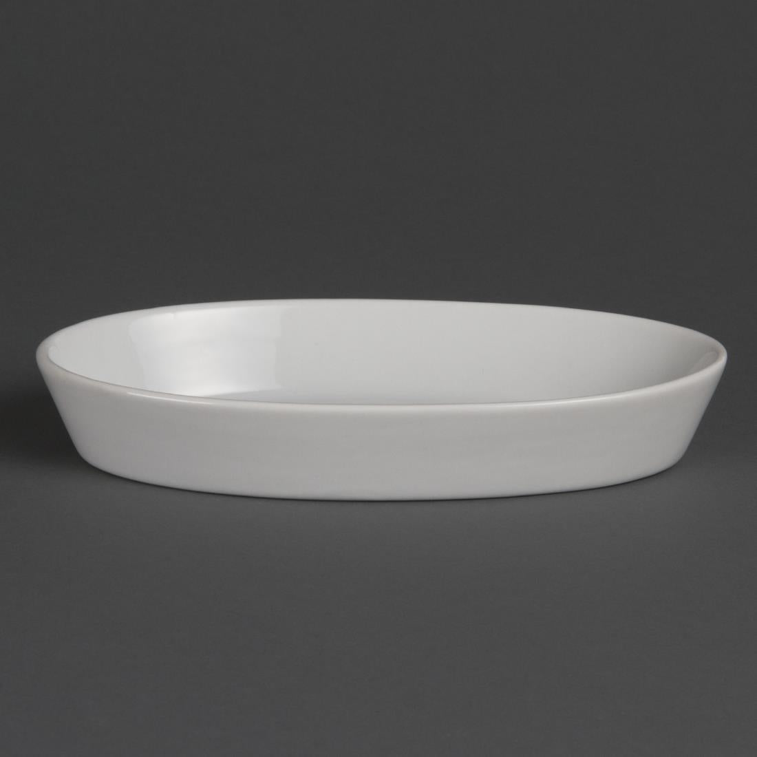 W418 Olympia Whiteware Ovale Ovenschalen 19,5x11cm (6 Stuks)